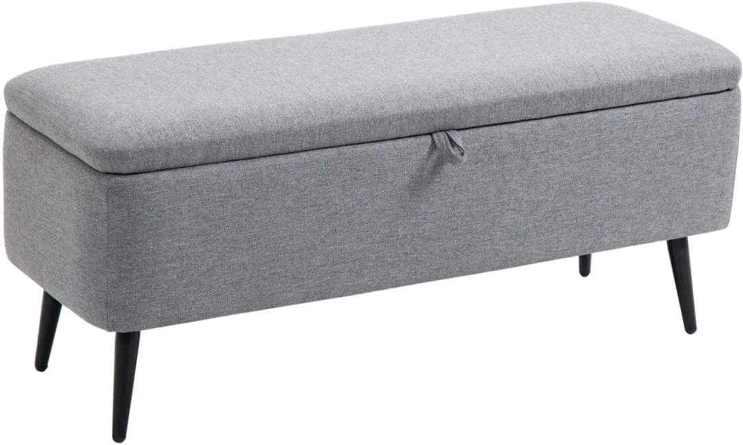 Homcom Opbergbank - 101x38,5x44,5cm - Grijs