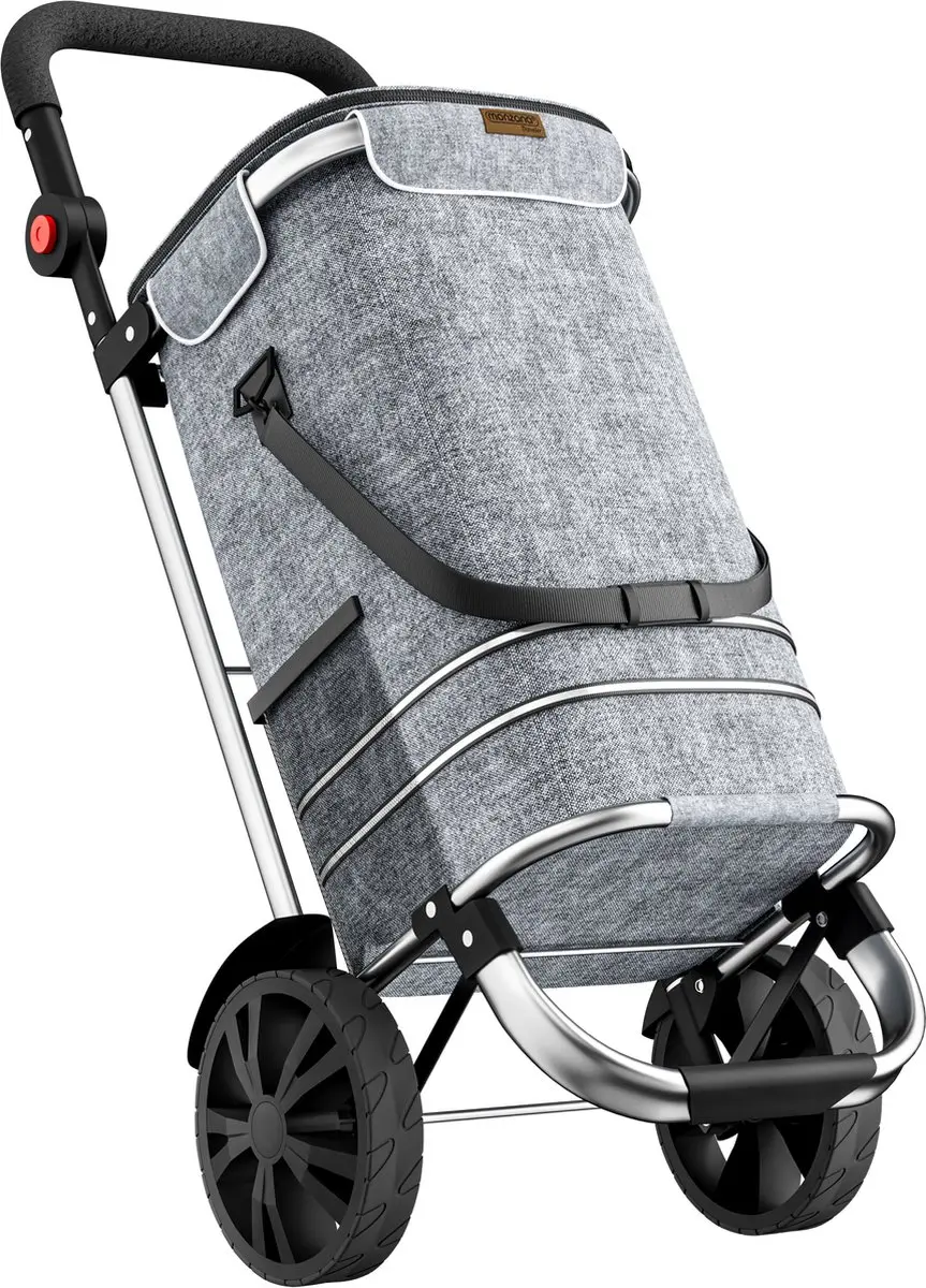 Monzana 2in1 Boodschappentrolley 56L - Grijs