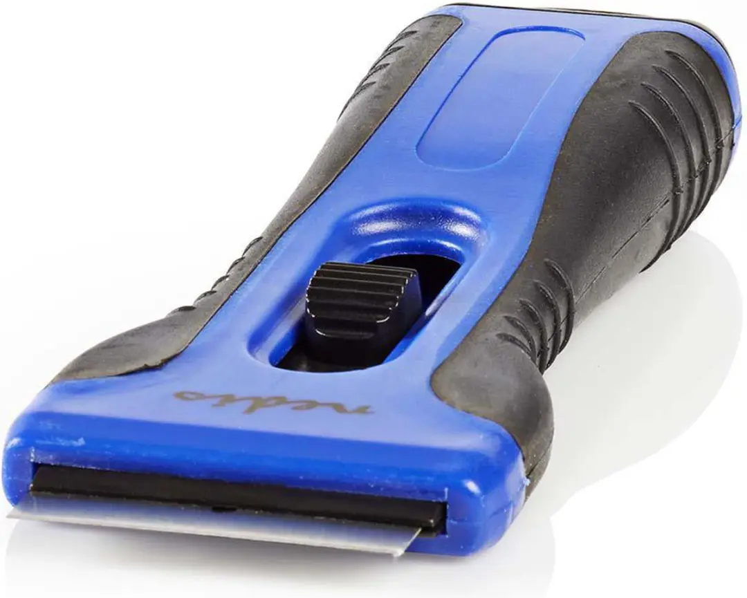 Nedis Kookplaatschraper CESC110BU - Blauw/Zwart - 4x Mesjes