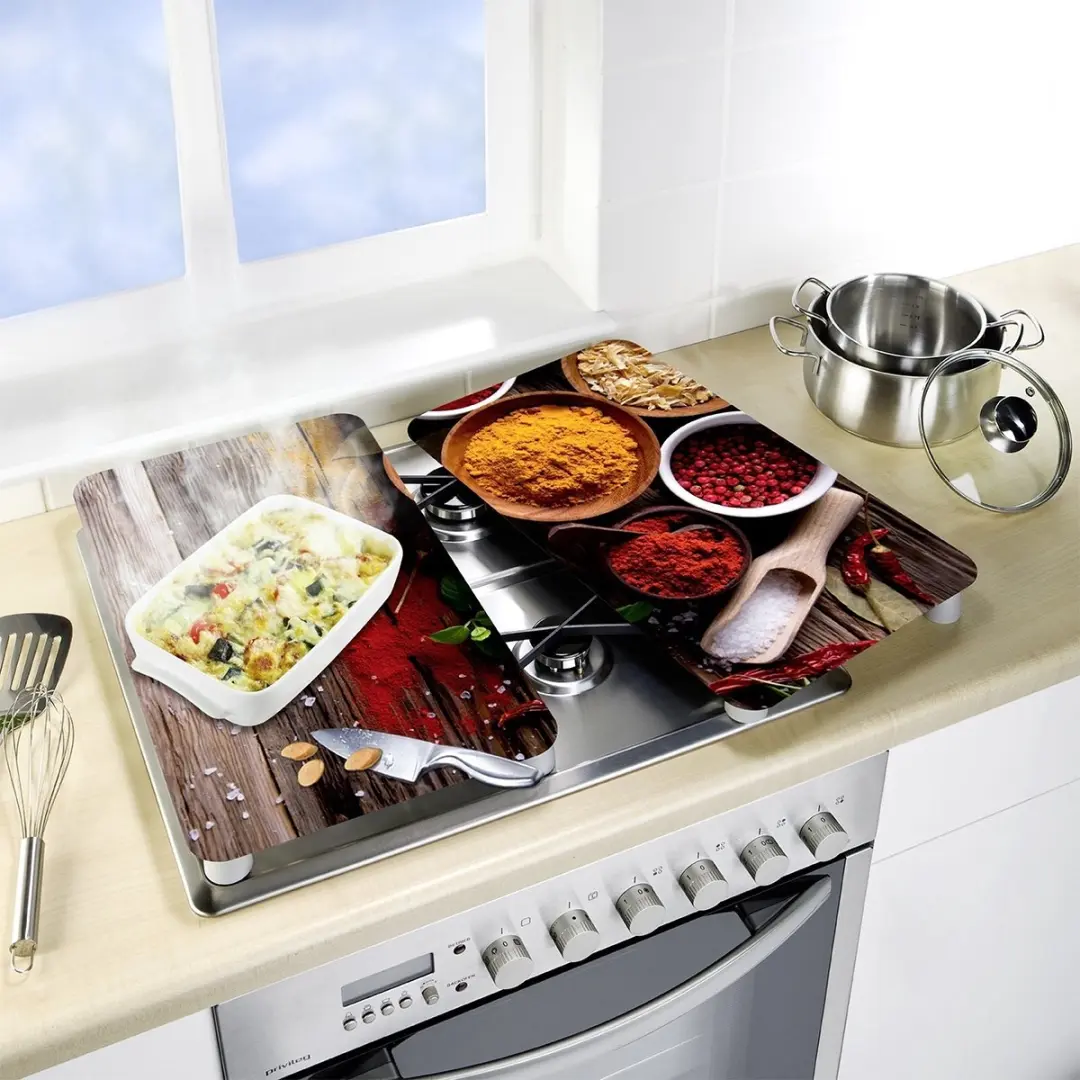 Wenko Spices Afdekplaten Glas 52x40cm - 2-delig