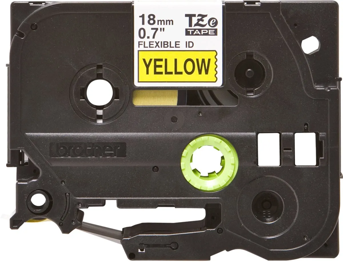 Brother TZEFX641 Laminatband 18mm x 8m - Zwart/Geel