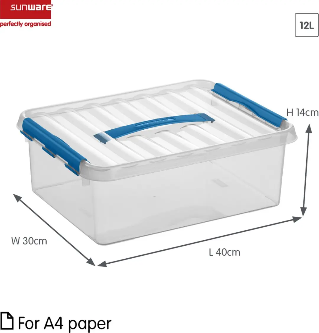 Sunware Q-line Opbergbox 12L - 40x30x14cm Blauw