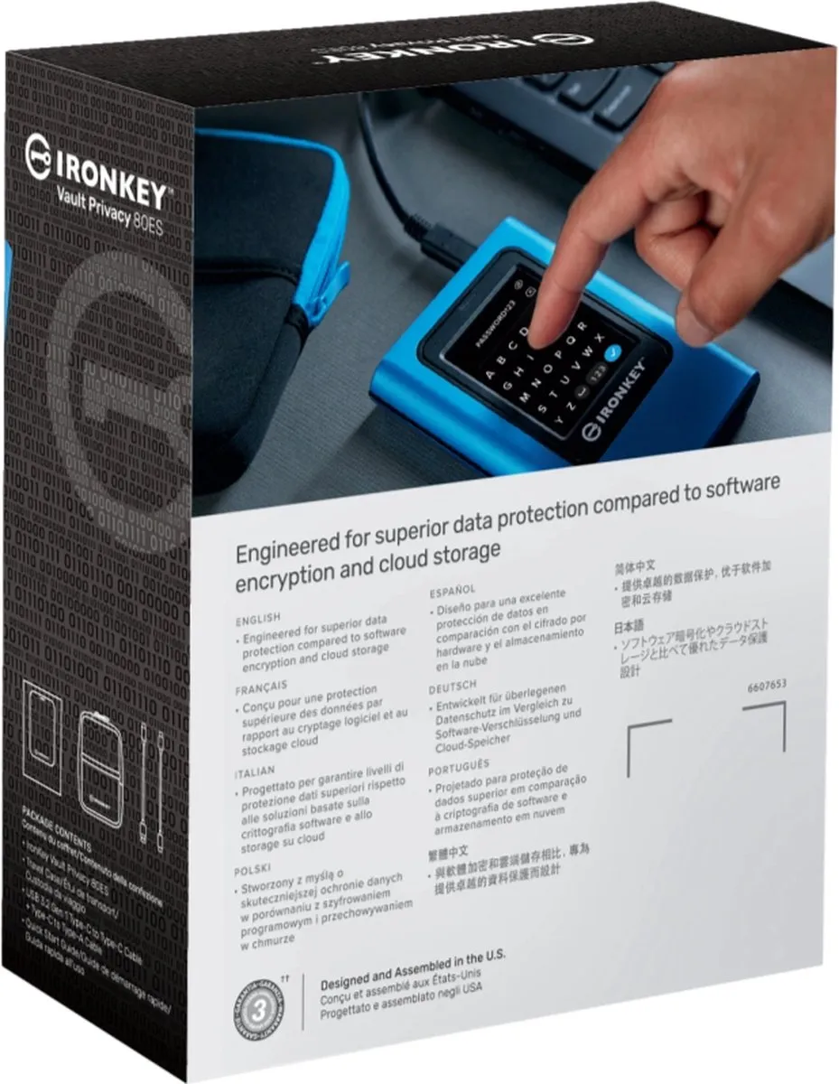 Kingston IronKey Vault Privacy 80ES IKVP80ES/3840G SSD - 3,84TB