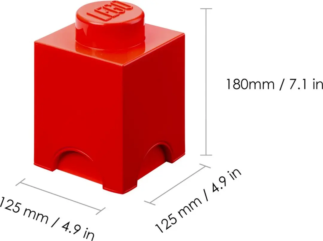 LEGO Brick 1 Opberbox - Rood
