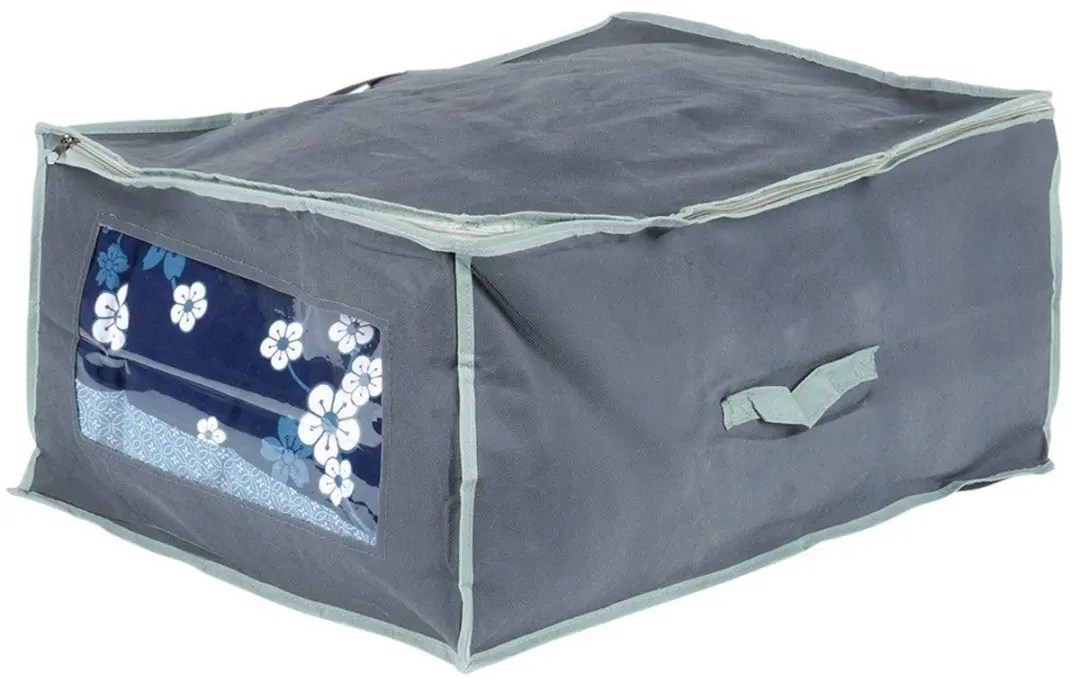 Excellent Houseware Dekbed- en Kussenset Opberghoes Grijs 60x45x30cm