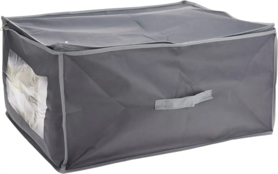 Excellent Houseware Dekbed- en Kussenset Opberghoes Grijs 60x45x30cm