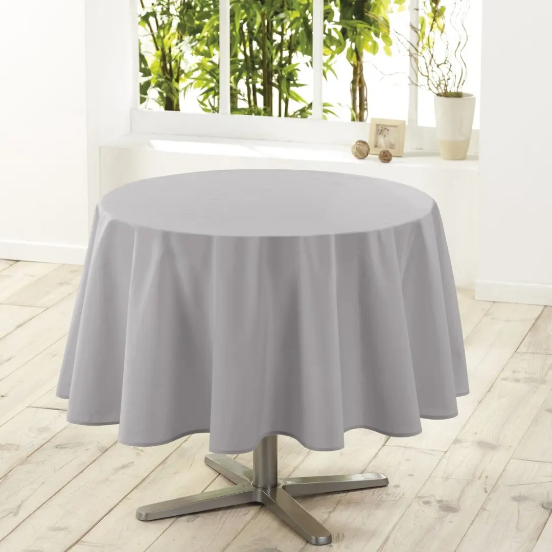 Wicotex Tafellaken Rond 180cm - Lichtgrijs - Vlekbestendig