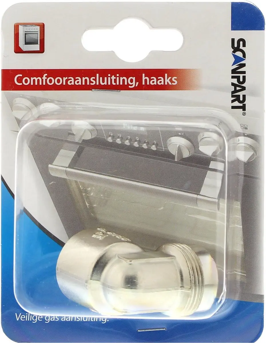 Scanpart Comfooraansluiting Haaks 1/2" - o.a. Belgisch/Nederlands aardgas