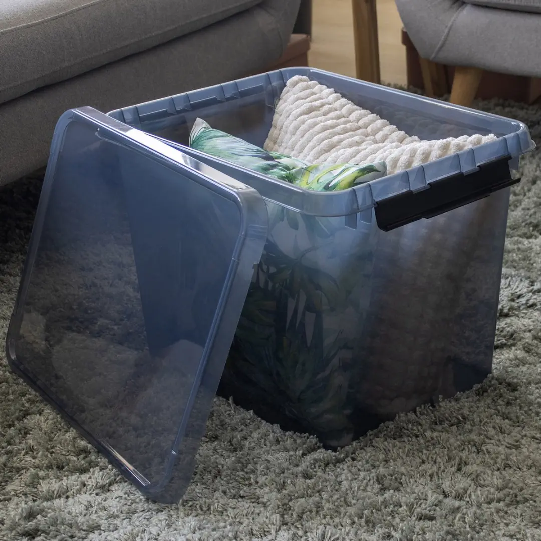 Sunware Comfort Line Opbergbox 52L - 50x40x38cm - Grijs/Transparant