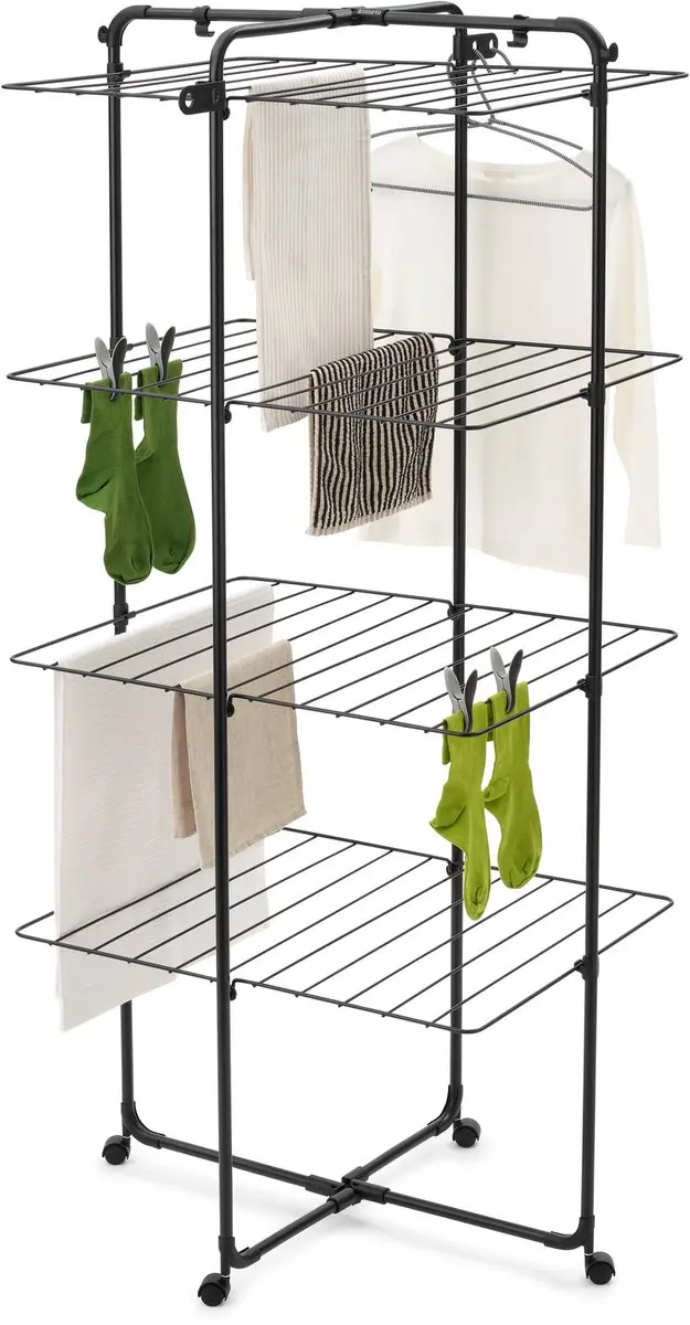Brabantia HangOn Droogtoren 30m Matt Black - 320040