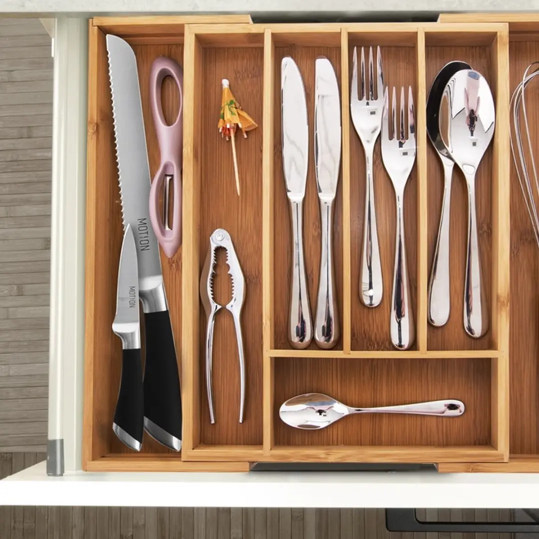 Orion Bamboe Bestekorganizer Verstelbaar 35,5x26cm