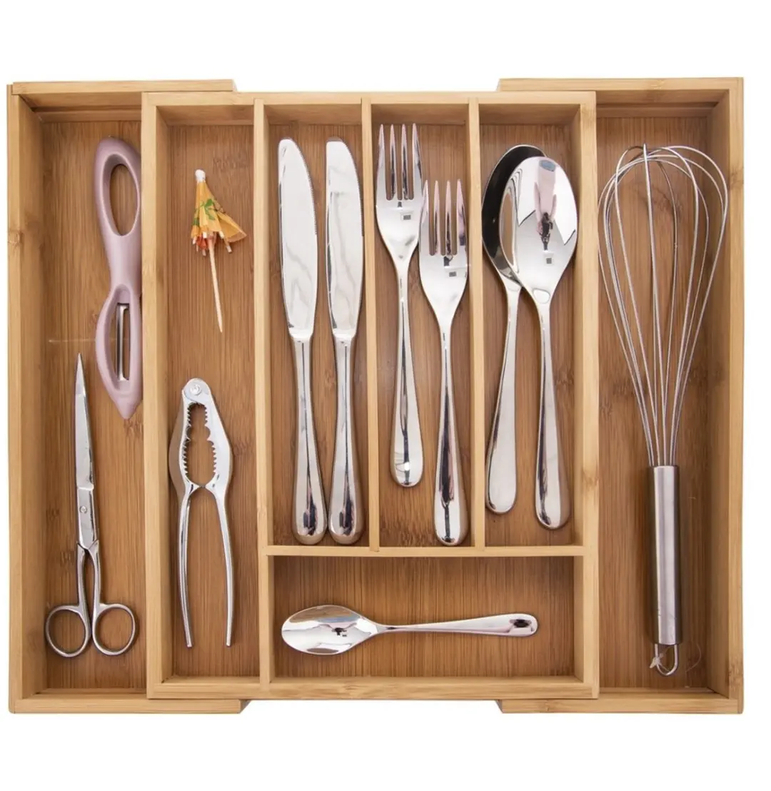 Orion Bamboe Bestekorganizer Verstelbaar 35,5x26cm - afbeelding 6 van 6