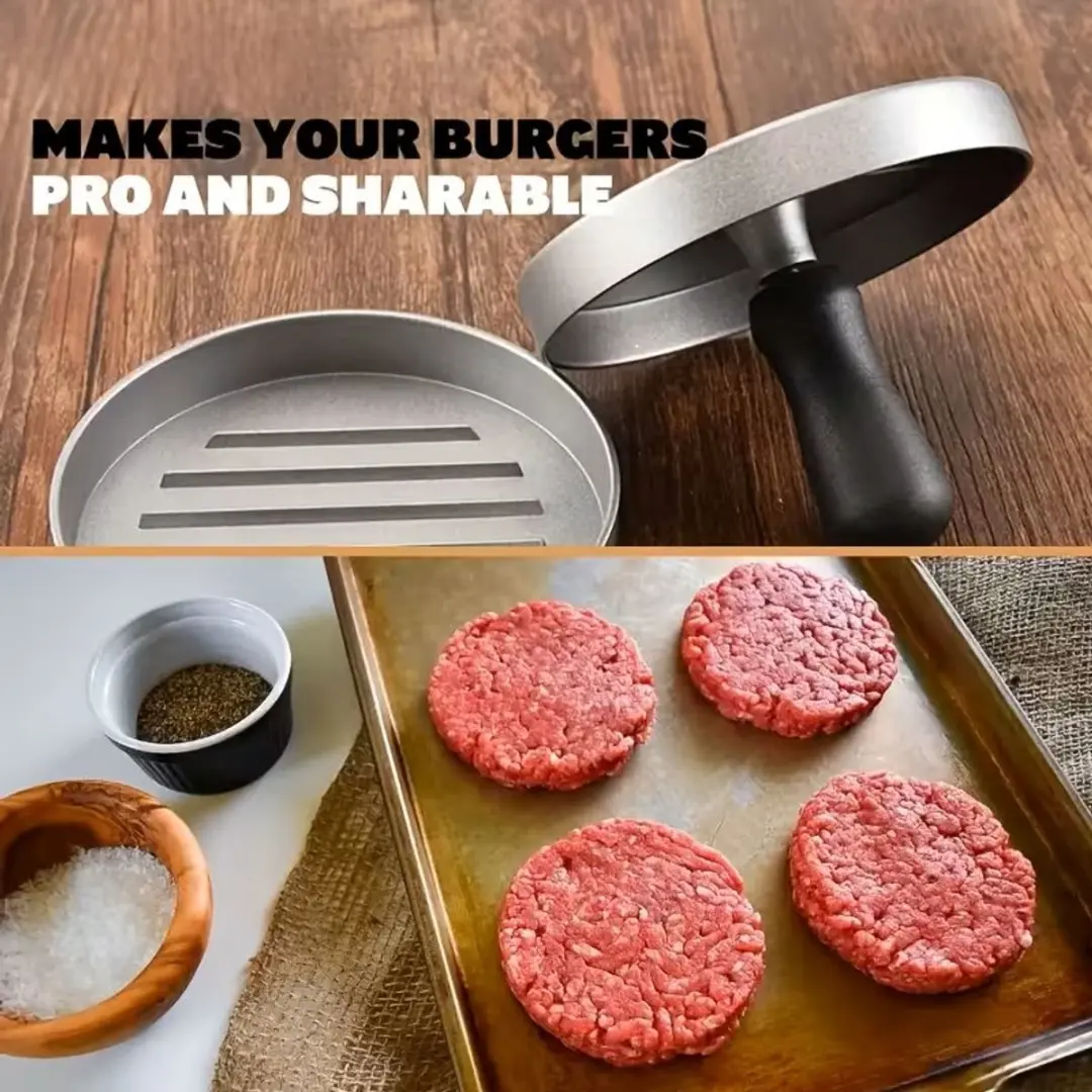 GEFU BBQ Hamburgerpers Ø11,8cm - Aluminium/Grijs