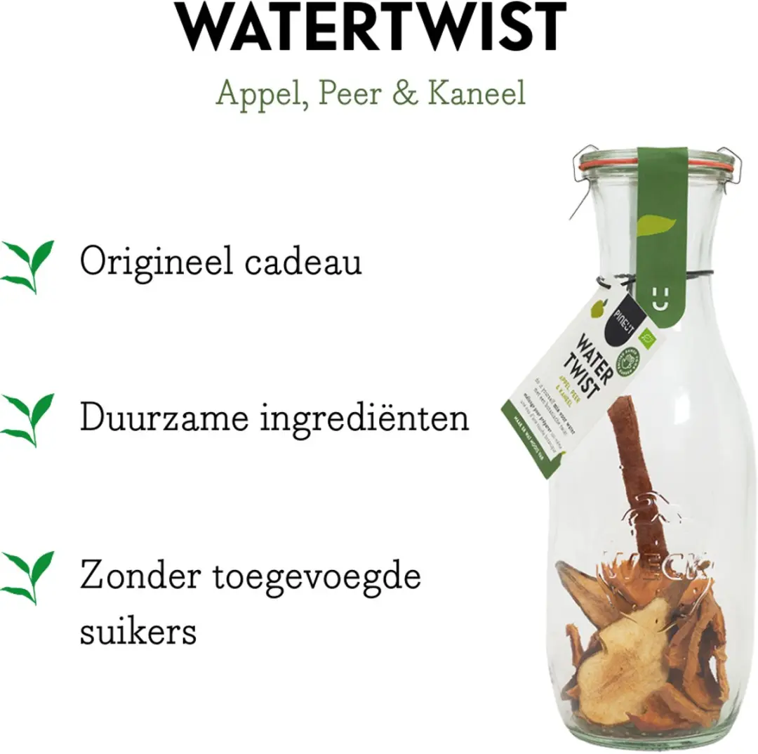Pineut Watertwist Tafelwaterkaraf Glas 1L