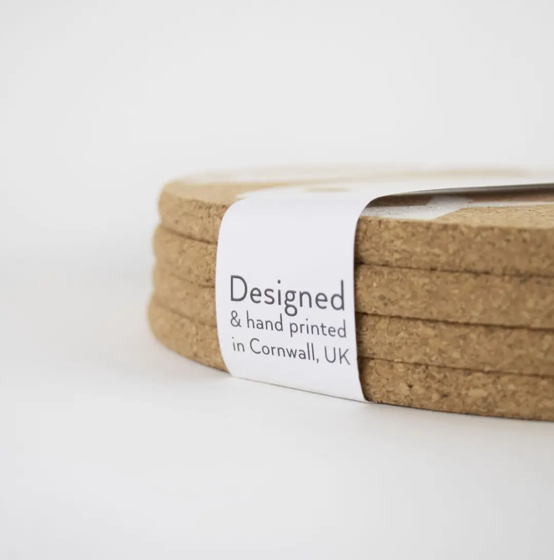 Liga Placemat Vis Set 4 Stuks - Kurk Beige