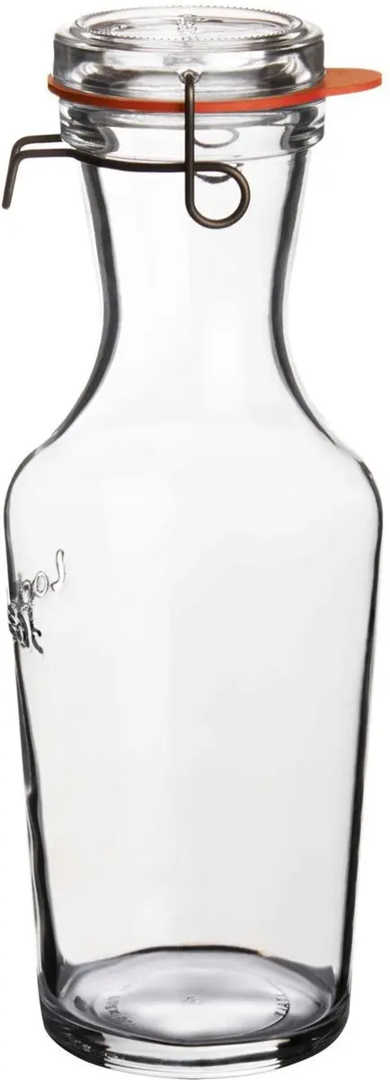Luigi Bormioli Lock Eat Waterkaraf Set - 2 Stuks 500ml & 1L - Transparant
