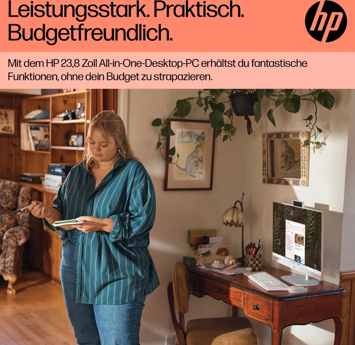 HP 24-cr0400ng Alles-in-één PC - 60,5 cm Wit - afbeelding 4 van 6