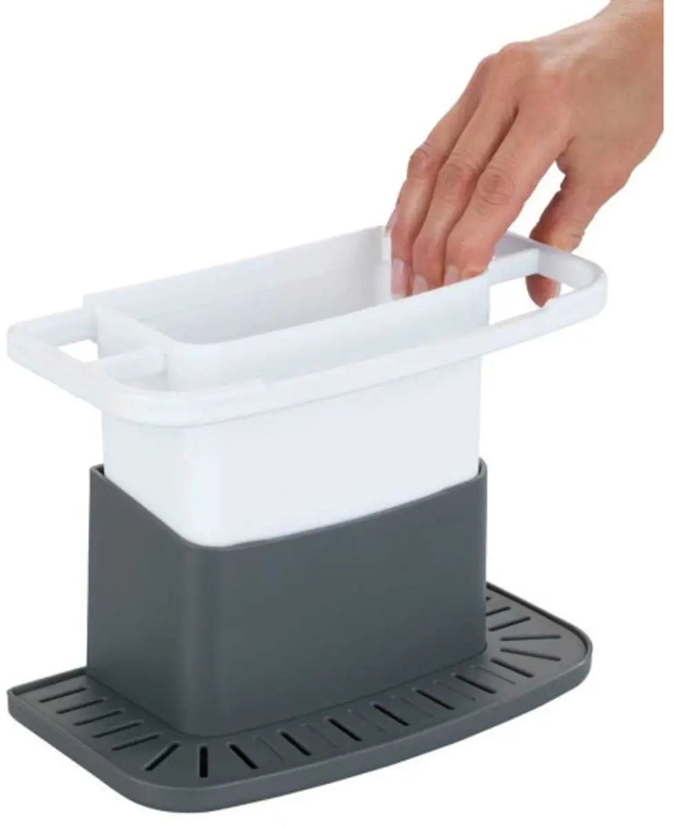 Wenko Cosmo Spoelbakorganizer 3-delig - Grijs/Wit