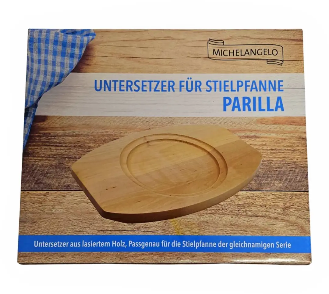 Michelangelo Parilla Houten Onderzetter 24x20cm - Bruin