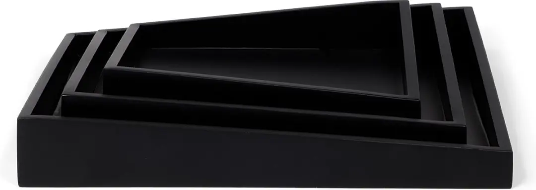 Senza Asymmetrische Dienbladen - 3 Stuks Zwart