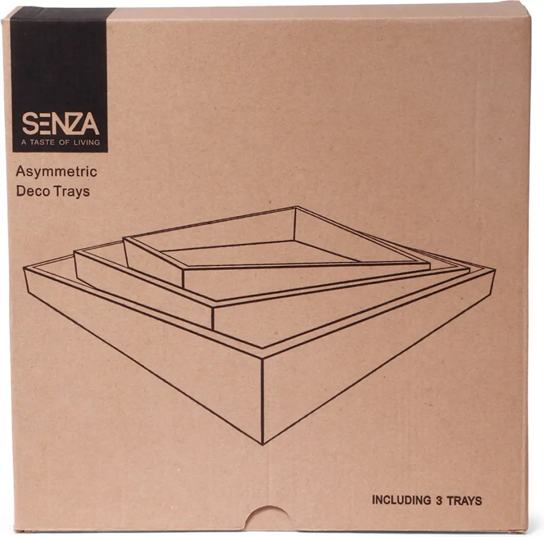 Senza Asymmetrische Dienbladen - 3 Stuks Zwart