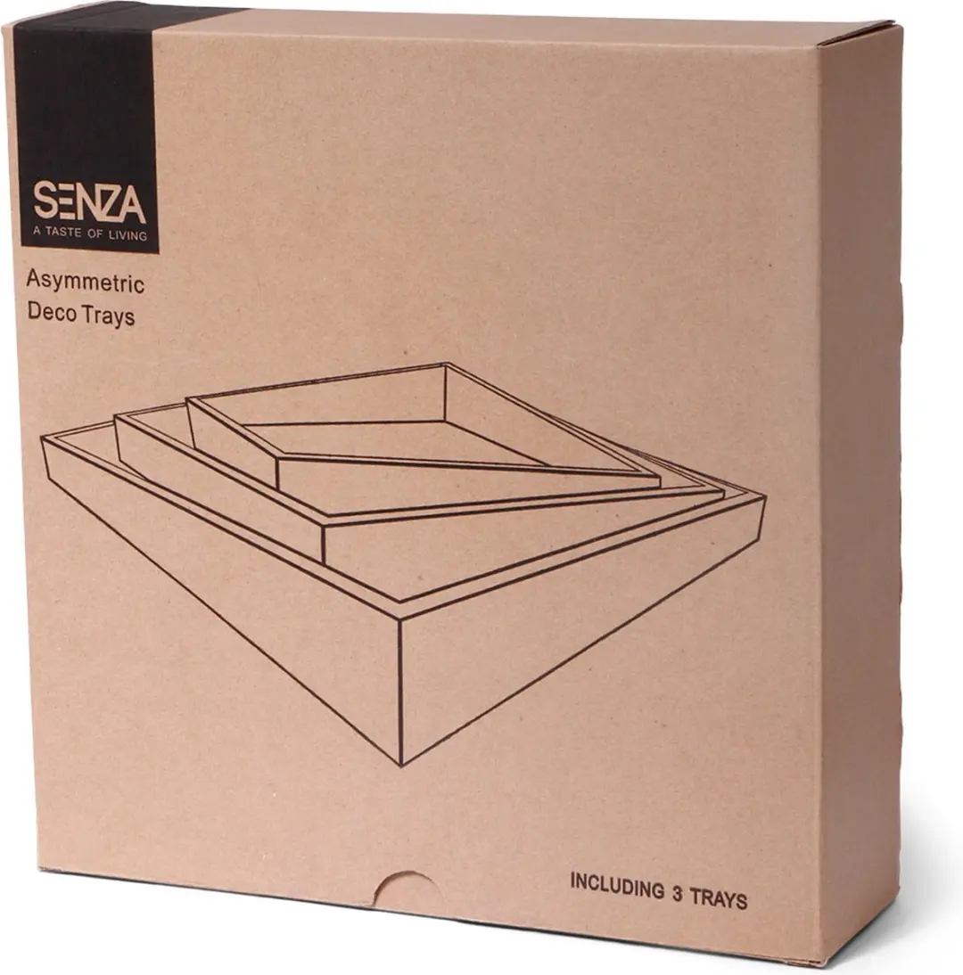 Senza Asymmetrische Dienbladen - 3 Stuks Zwart