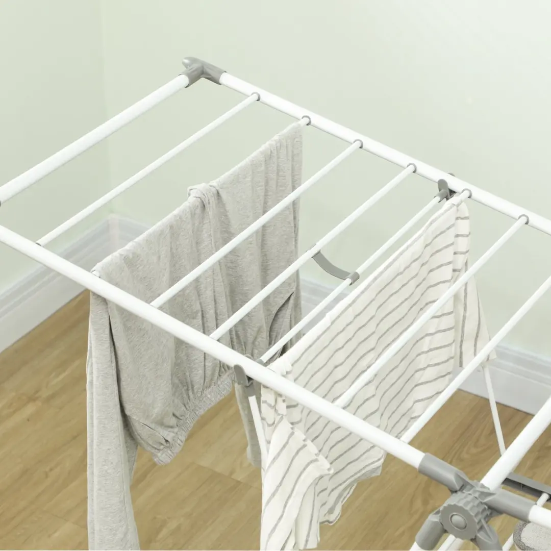 Homcom Droogrek - 156,5x61,5x97cm - 156,5L - Wit