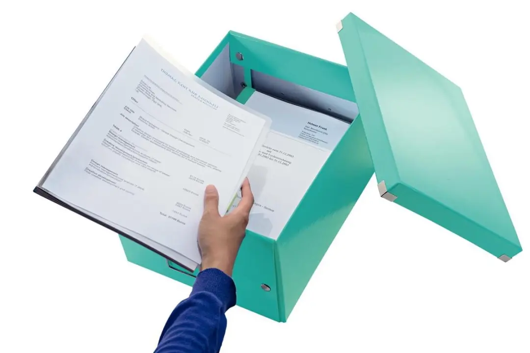 Leitz WOW Click & Store Kartonnen Opbergdoos A4 - 16L - IJsblauw