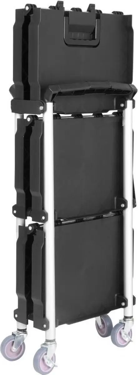 Vogue CK113 3-Laags Opvouwbare Trolley - Zwart Klein - afbeelding 6 van 6