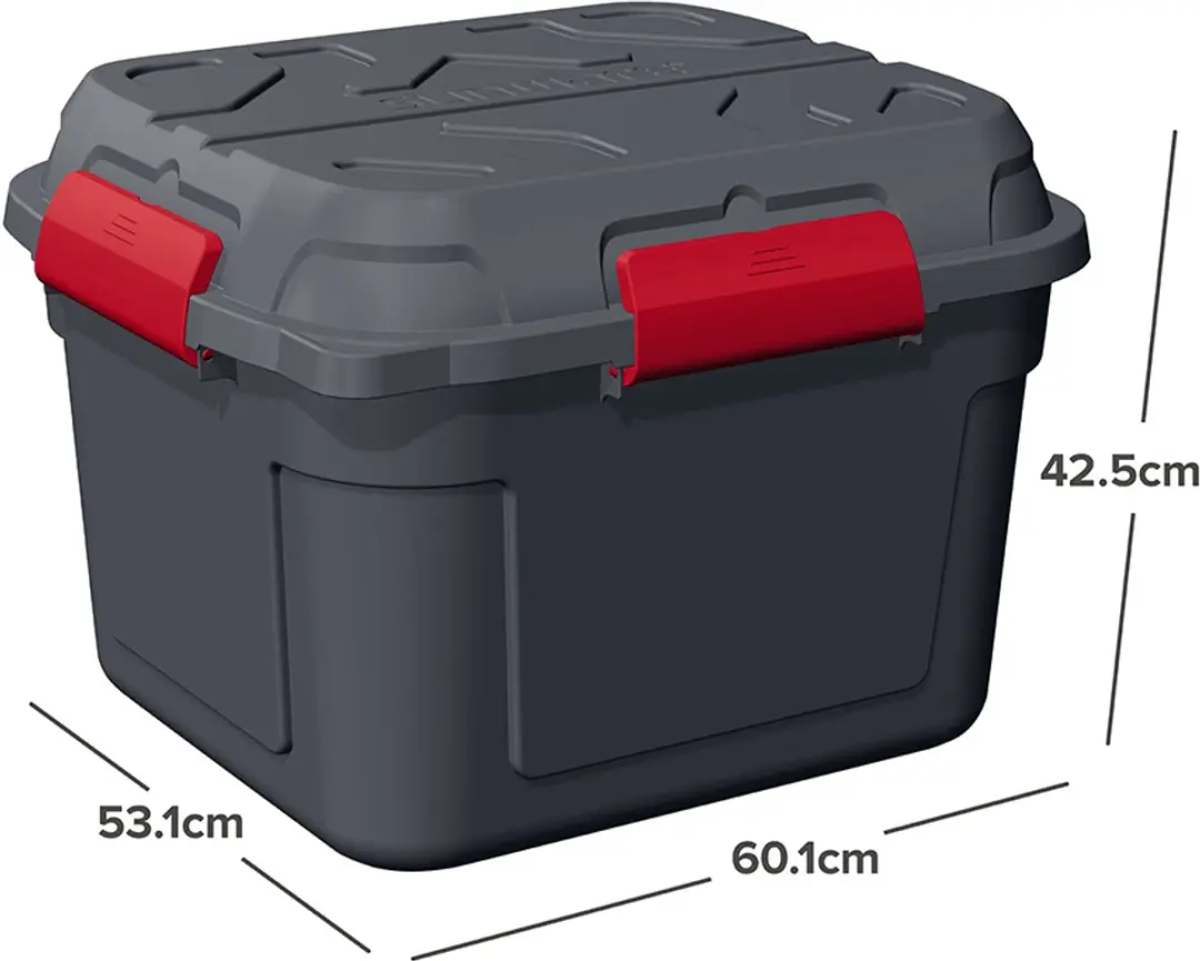 Sunware Q-line Waterdichte Opbergbox 90L - 60x53x43cm Antraciet