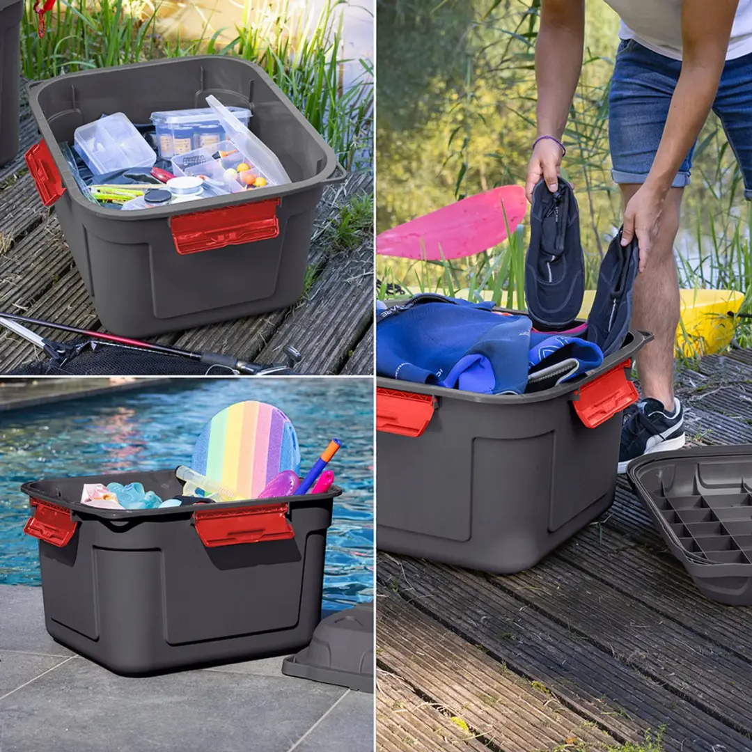 Sunware Q-line Waterdichte Opbergbox 90L - 60x53x43cm Antraciet