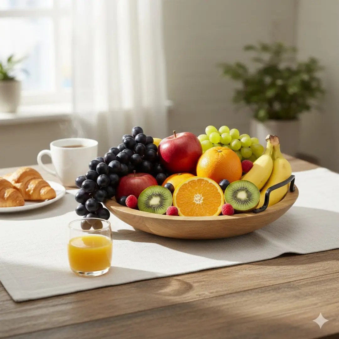 Decoris Mangohout Serveerschaal - 29cm - Bruin