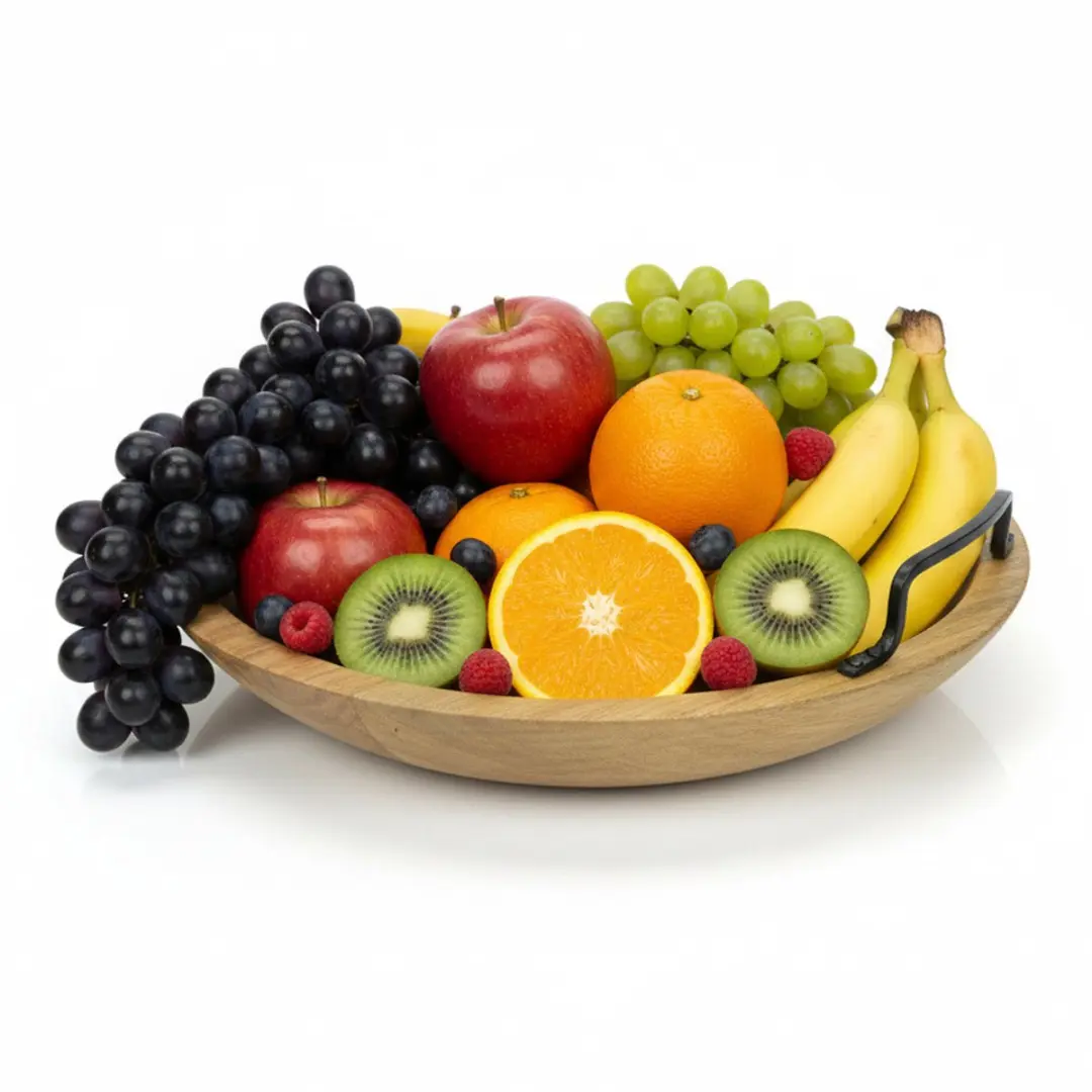 Decoris Mangohout Serveerschaal - 29cm - Bruin