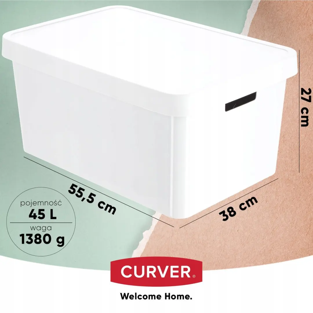 Curver Infinity Box Opbergbox 45L - Wit