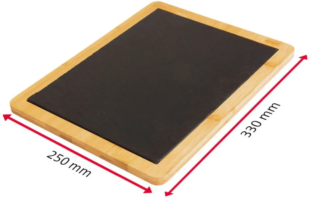 Westmark Tapas + Friends Serveerplank Bamboe/Leisteen 33x25cm - Hellbraun/Anthrazit