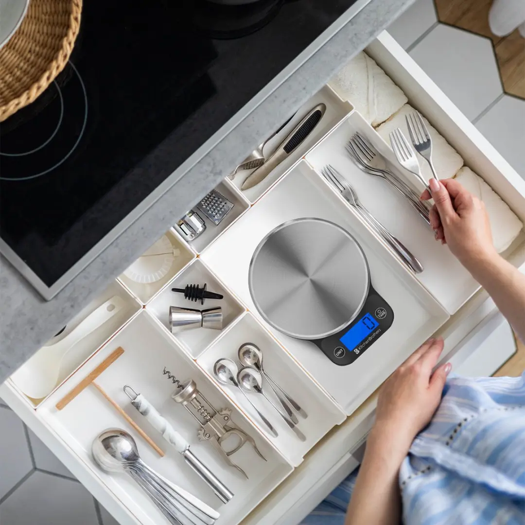 KitchenBrothers KB654 Keukenweegschaal Digitaal 6 kg - Zwart/RVS