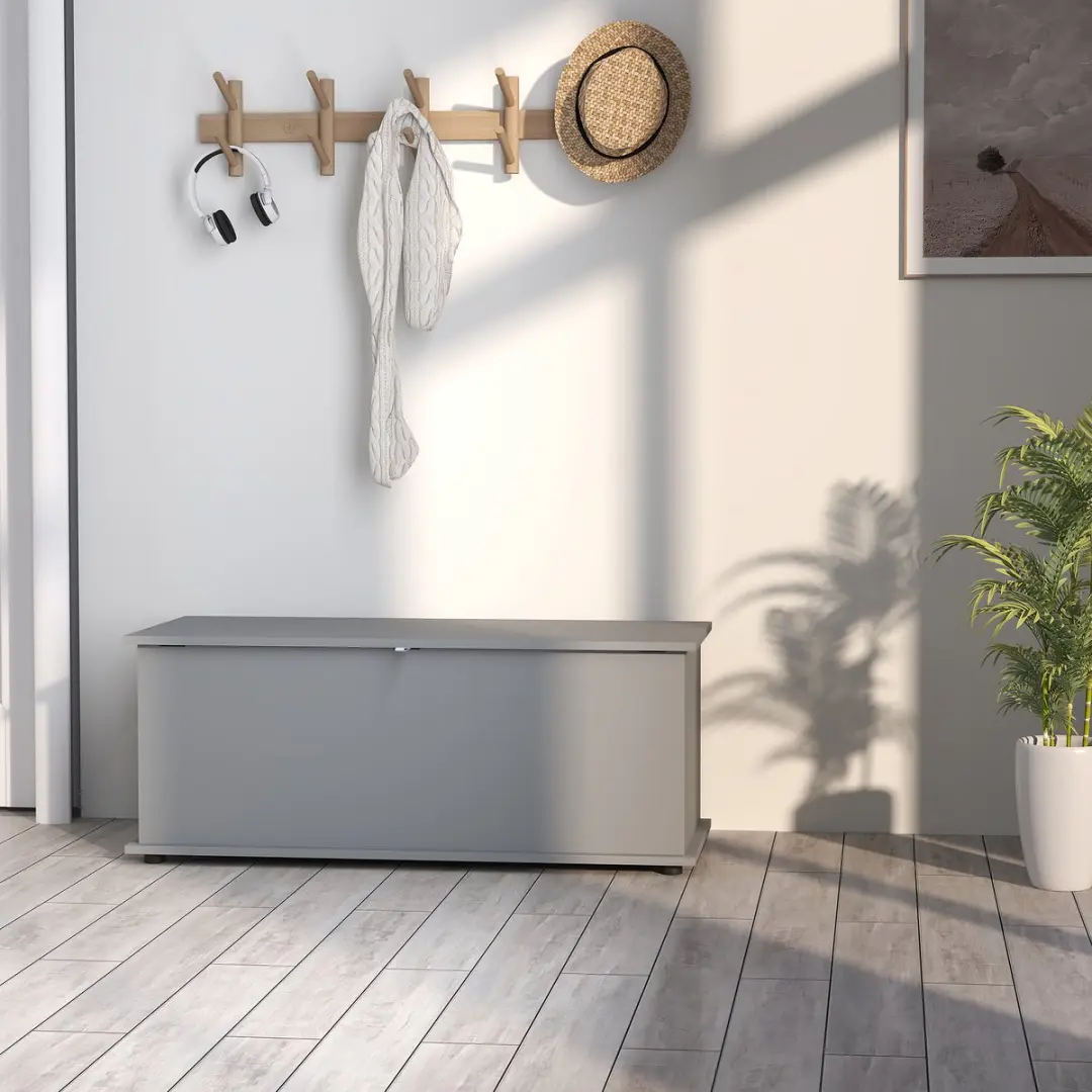 Homcom Opbergkist 100x40x40cm - Grijs - afbeelding 6 van 6