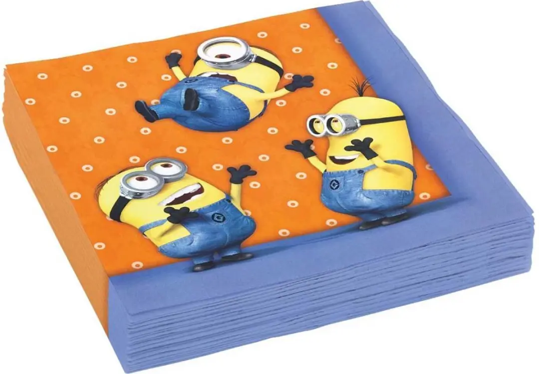 Minions Papieren Servetten - 20 Stuks - 33cm - 2 Lagen - Oranje