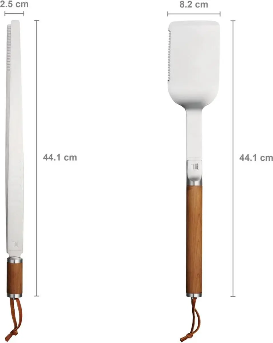 Fiskars Norden Grill Chef Tools RVS Set - Spatel & Vleestang - 2-delig