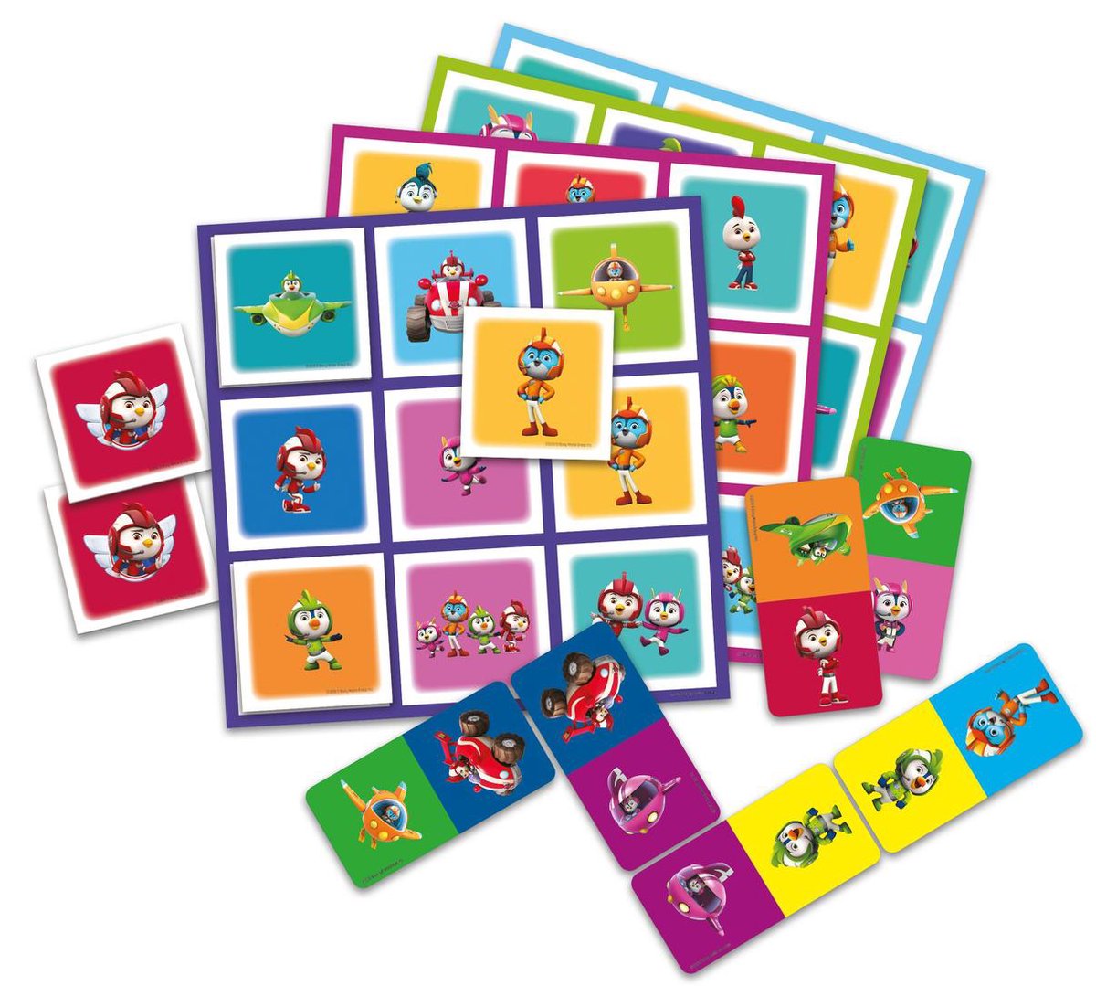 Tactic Top Wing 3-in-1 Spellenverzameling – Kaartspel – Lotto – Domino – Memo – Kinderspel vanaf 4 jaar
