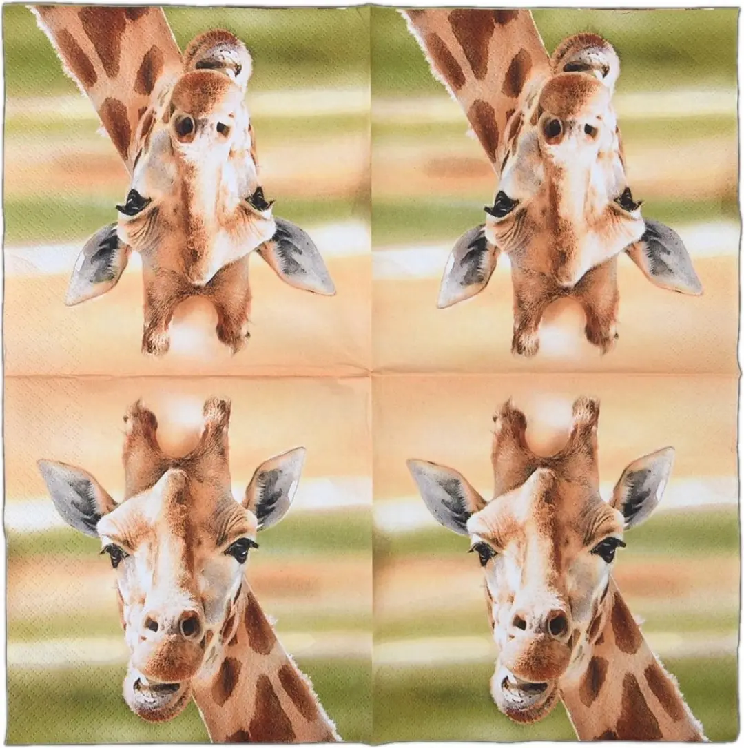 Esschert Design Giraffe Papieren Lunchservetten 33x33cm - 20 Stuks