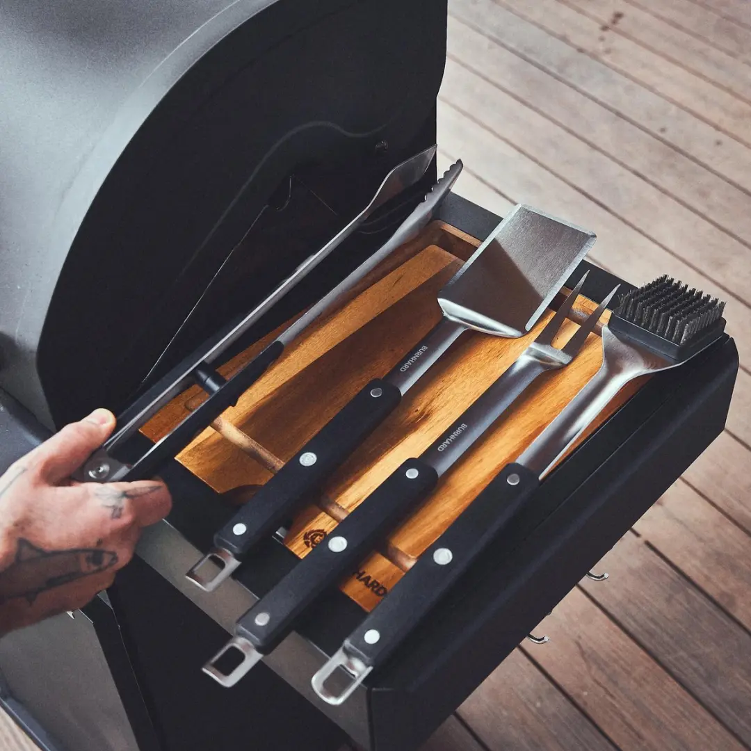 Burnhard BBQ Gereedschapset 4-delig RVS - Magnetisch & Compact