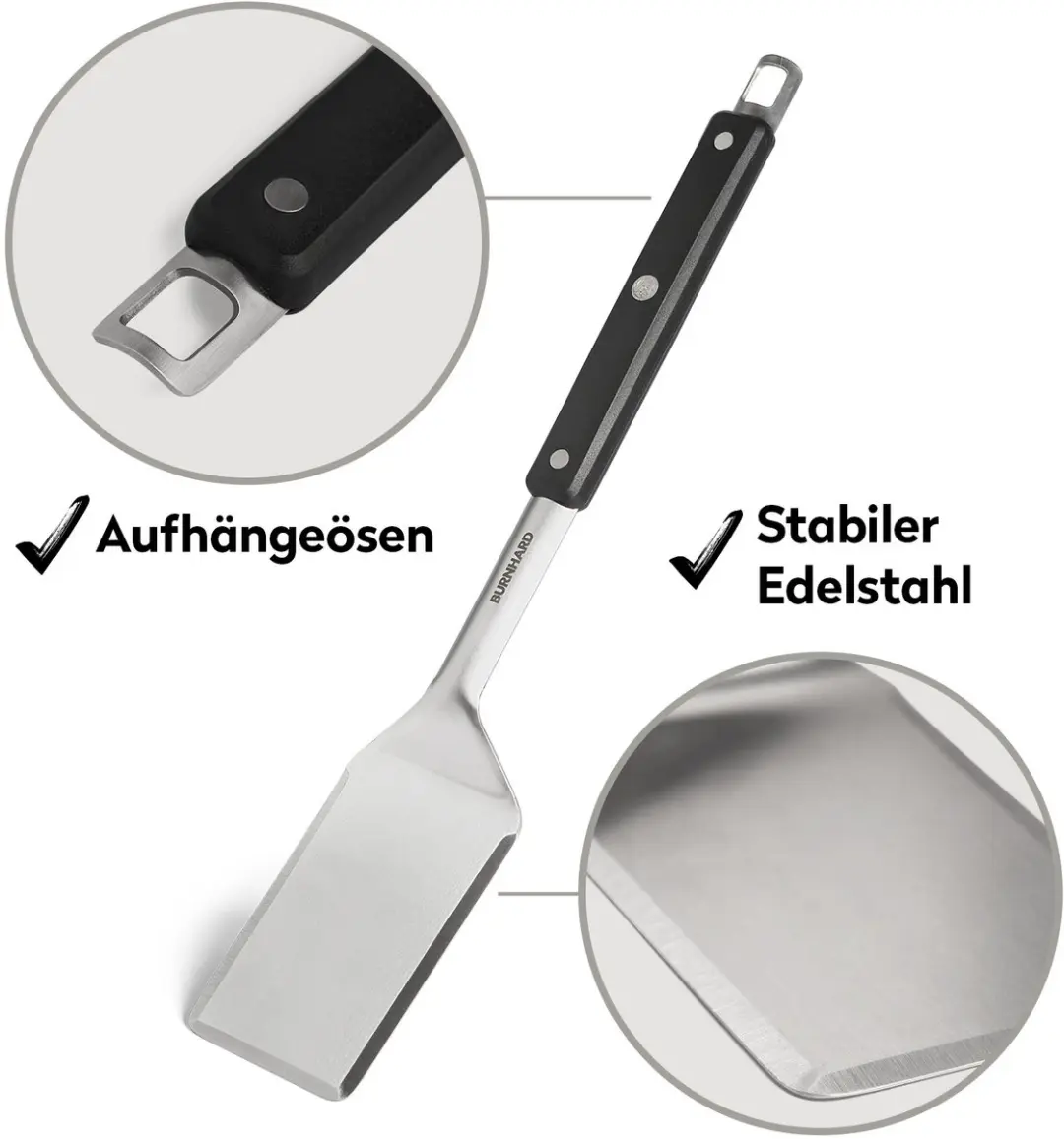 Burnhard BBQ Gereedschapset 4-delig RVS - Magnetisch & Compact