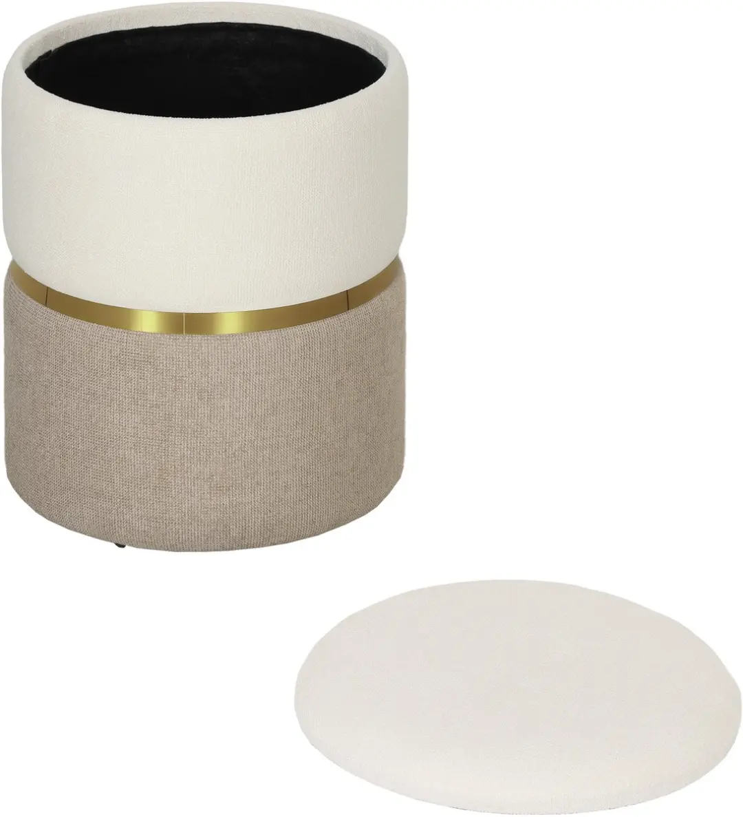 Homcom Stoelhoogte 36cm Cremewit