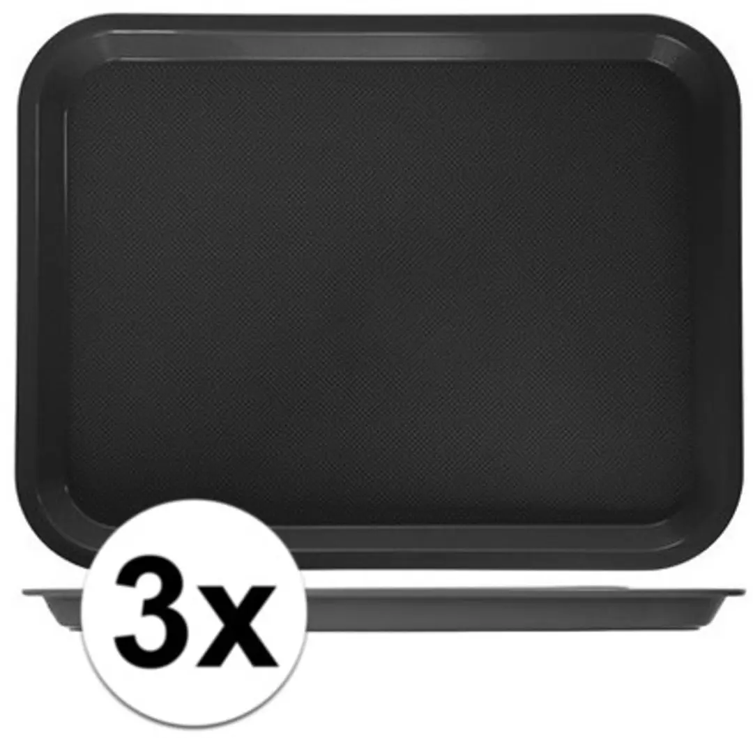 Araven Horeca Dienblad 3x - 35x27cm - Zwart