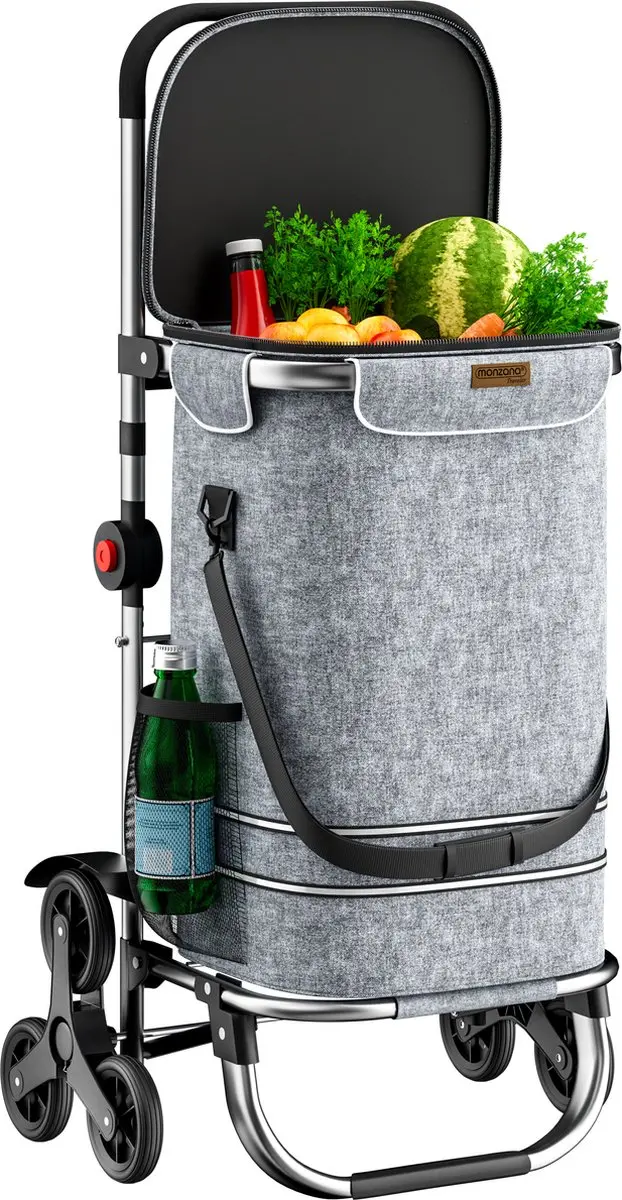 Monzana 2in1 Boodschappentrolley 109121 - 50kg - 6 Wielen