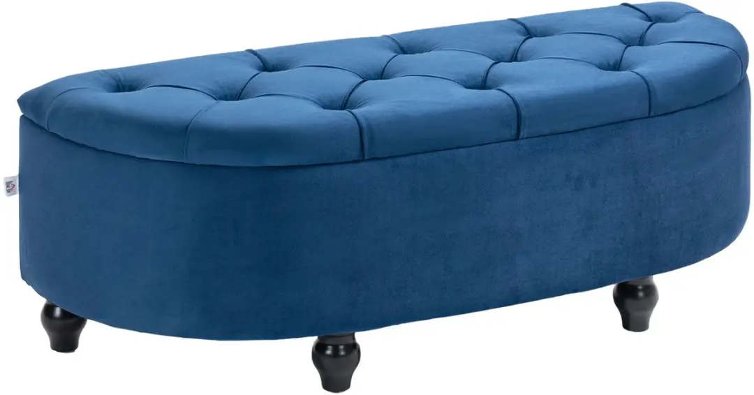 Homcom Opbergpoef Velours 120x46x42cm