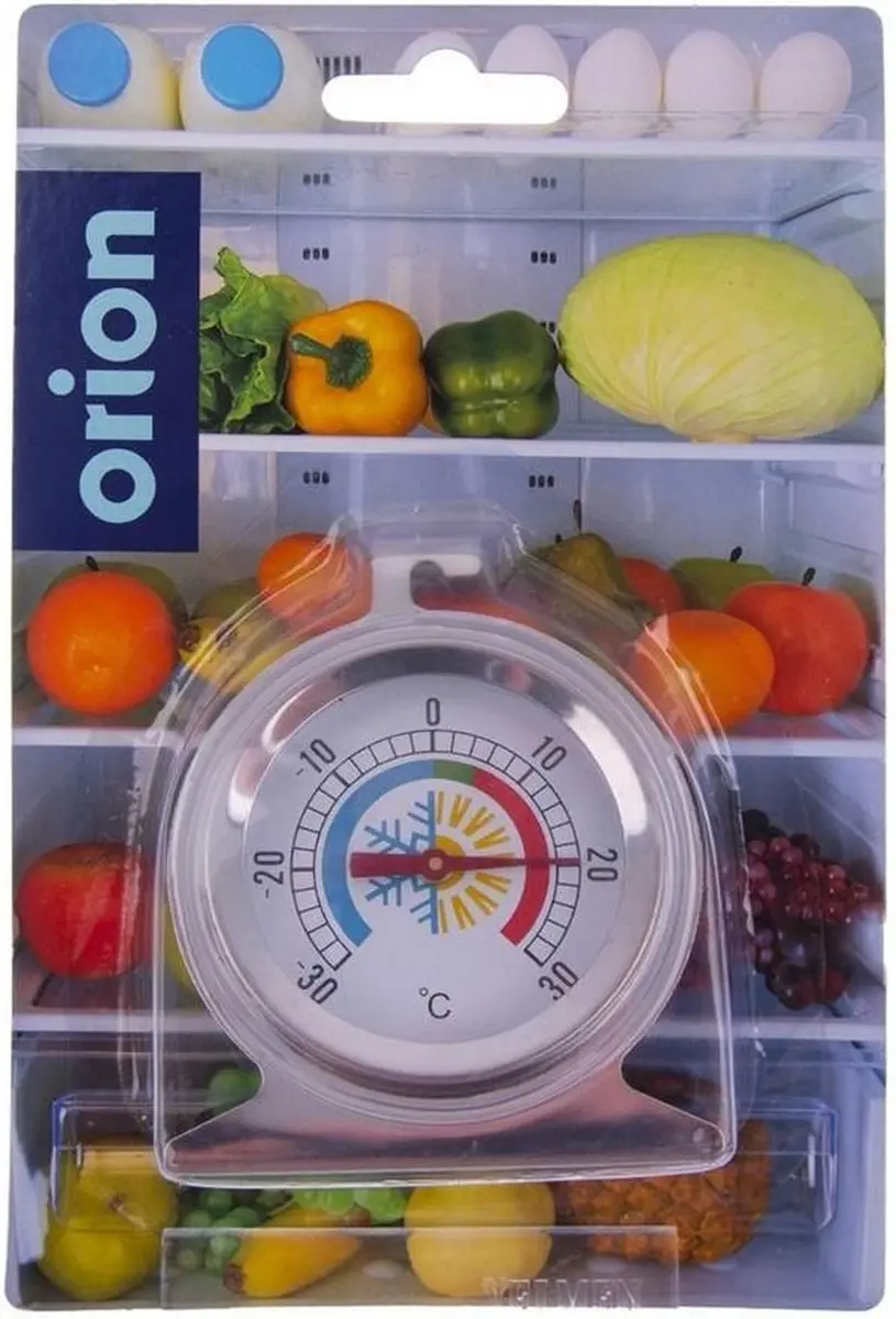 Orion Koelkastthermometer Edelstaal - Zilver