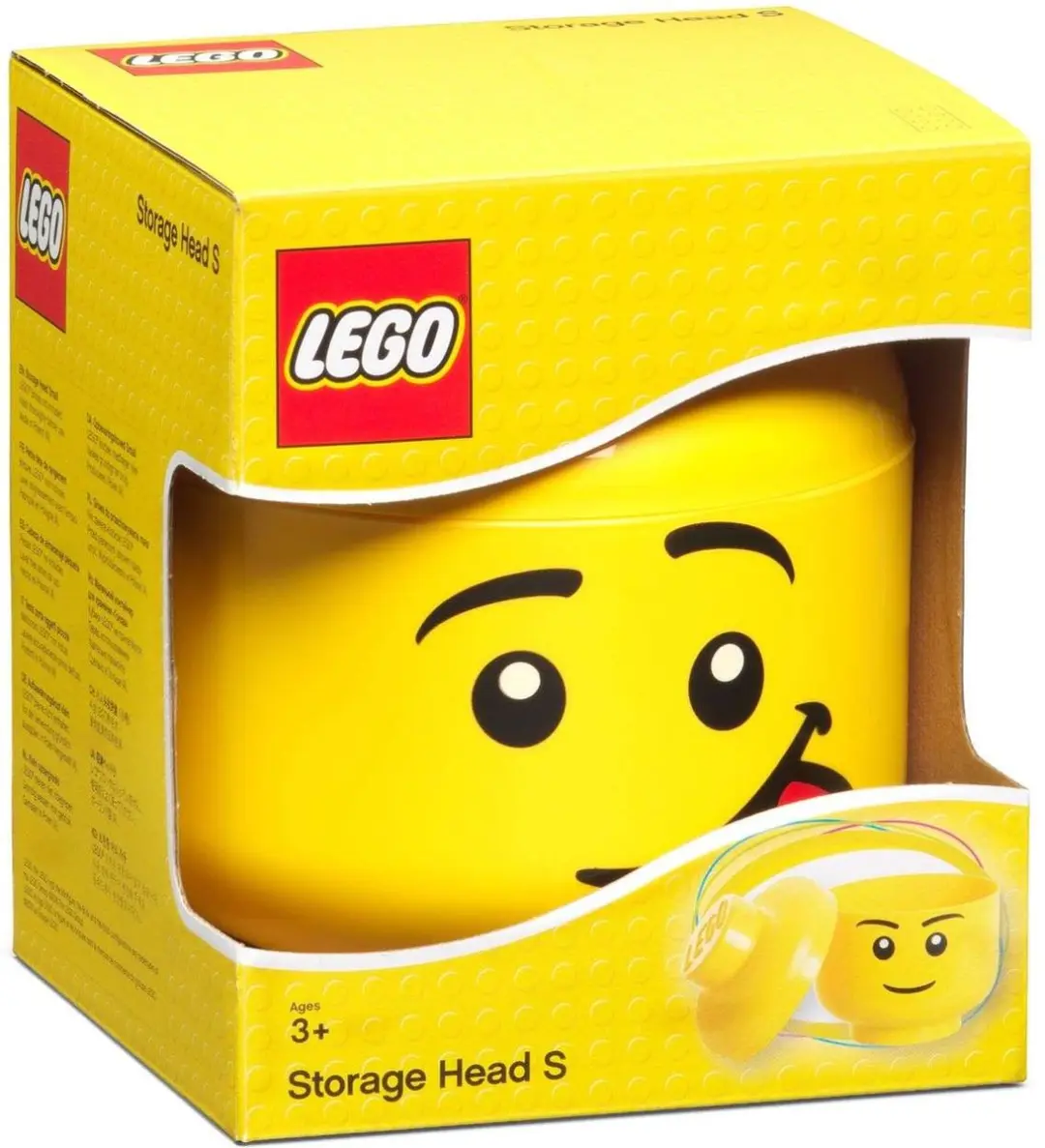 LEGO Iconic Hoofd Opbergbox Geel 16cm - afbeelding 6 van 6