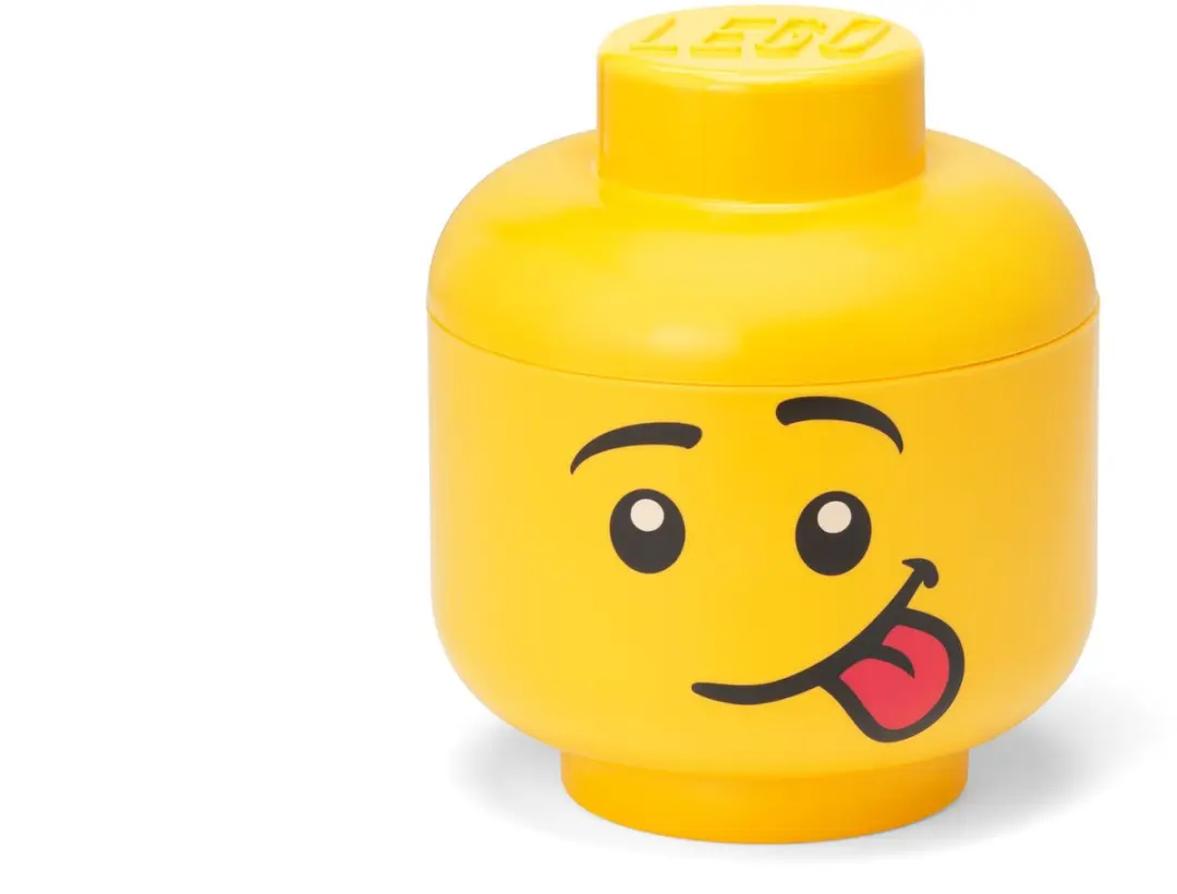 Opbergbox Iconic Hoofd Silly 16 cm, Geel